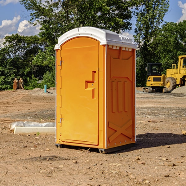 how often are the porta potties cleaned and serviced during a rental period in Townville Pennsylvania